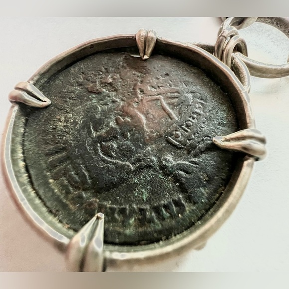 Ancient Artifact coin necklace Constantinople Byzantine Roman Coin 578-582 A.D. - Picture 12 of 15